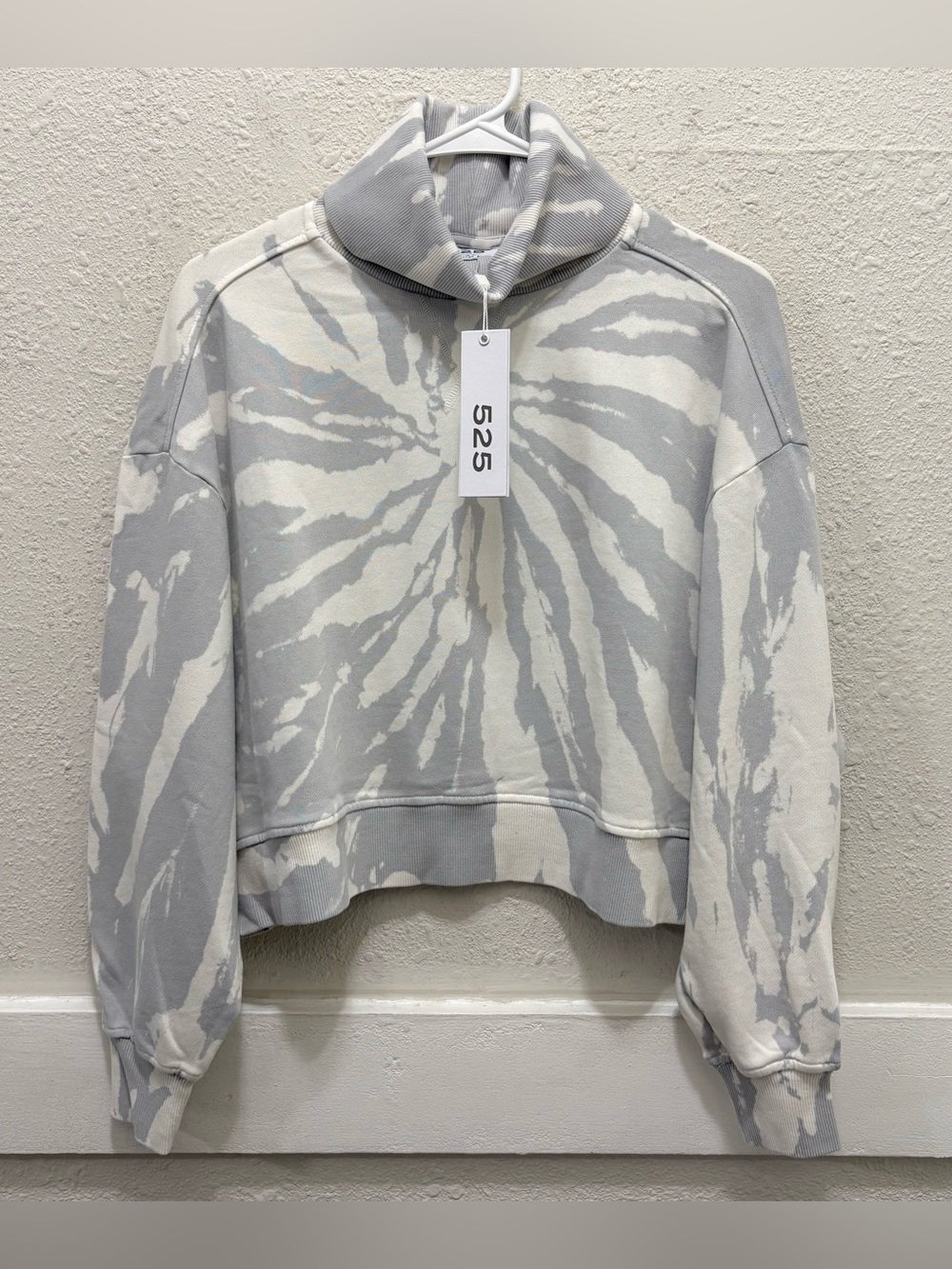 525 American Silver Multi Tie Dye Turtleneck Pullover NWT S